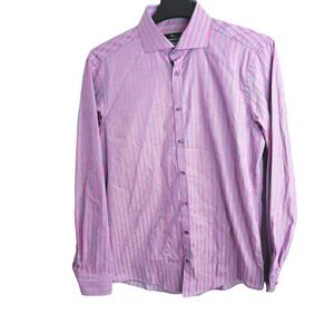 Venti Limited Edition Button Up Men's 16.5 Striped Cotton Shirt‎